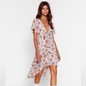 Nasty Gal Floral Midi Dress